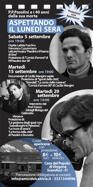 40 anniversario morte di Pier Paolo Pasolini